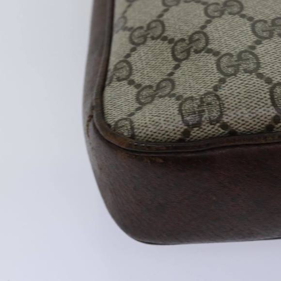 GUCCI GG Supreme Web Sherry Line Shoulder Bag PVC Beige Red Green Auth ep4578 - Picture 12 of 16